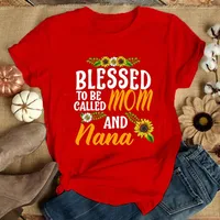 Women's T-shirt Short Sleeve T-shirts Printing Mama Streetwear Letter main image 3