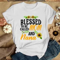 Women's T-shirt Short Sleeve T-shirts Printing Mama Streetwear Letter main image 2
