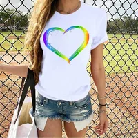 Women's T-shirt Short Sleeve T-shirts Printing Streetwear Printing main image 4