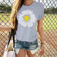 Women's T-shirt Short Sleeve T-shirts Printing Streetwear Daisy main image 2
