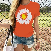 Women's T-shirt Short Sleeve T-shirts Printing Streetwear Daisy main image 3