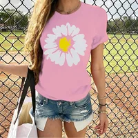 Women's T-shirt Short Sleeve T-shirts Printing Streetwear Daisy main image 4