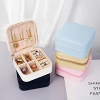 Korean Jewelry Storage Box Small Ring Earrings Jewelry Box Travel Portable Jewelry Box Factory In Stock Wholesale main image 4