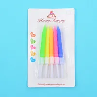 Colorful Spiral Stripe Paraffin Wax Party Candle sku image 1