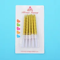 Colorful Spiral Stripe Paraffin Wax Party Candle sku image 3