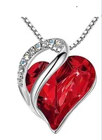 Fashion Heart Shape Alloy Plating Artificial Gemstones Necklace sku image 7