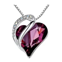 Fashion Heart Shape Alloy Plating Artificial Gemstones Necklace main image 4