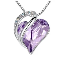 Fashion Heart Shape Alloy Plating Artificial Gemstones Necklace main image 5