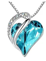 Fashion Heart Shape Alloy Plating Artificial Gemstones Necklace sku image 5