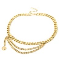 Simple Style U Shape Alloy Plating Women's Chain Belts main image 4