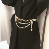 Simple Style U Shape Alloy Plating Women's Chain Belts main image 1