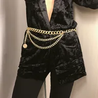 Simple Style U Shape Alloy Plating Women's Chain Belts main image 2