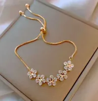 Fashion Flower Alloy Inlay Rhinestone Bracelets main image 5