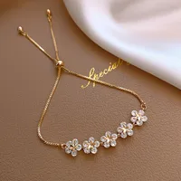 Fashion Flower Alloy Inlay Rhinestone Bracelets main image 6