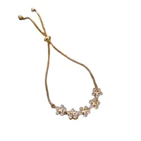 Fashion Flower Alloy Inlay Rhinestone Bracelets main image 2