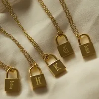 Wholesale Jewelry Fashion Letter 304 Stainless Steel 18K Gold Plated Plating Necklace main image 2