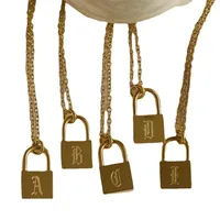 Wholesale Jewelry Fashion Letter 304 Stainless Steel 18K Gold Plated Plating Necklace main image 3