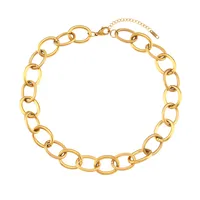 304 Stainless Steel 18K Gold Plated Simple Style Plating Geometric Necklace main image 3