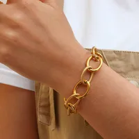 304 Stainless Steel 18K Gold Plated Simple Style Plating Geometric Necklace main image 4