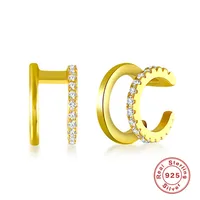 925 Sterling Silver Zircon Geometric Ear Studs main image 1