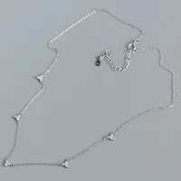 Fashion Geometric Sterling Silver Necklace Plating Metal Zircon 925 Silver Necklaces main image 2