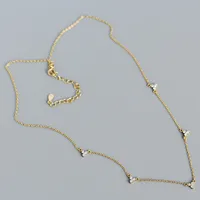 Fashion Geometric Sterling Silver Necklace Plating Metal Zircon 925 Silver Necklaces main image 4