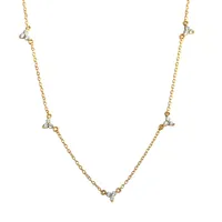 Fashion Geometric Sterling Silver Necklace Plating Metal Zircon 925 Silver Necklaces main image 5