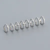 925 Sterling Silver Zircon Circle Earrings main image 4