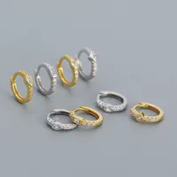 925 Sterling Silver Zircon Circle Earrings main image 1