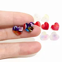 Simple Style Heart Shape Lightning Arylic Heart Arylic Ear Studs 1 Pair main image 7