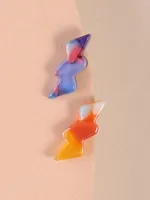 Simple Style Heart Shape Lightning Arylic Heart Arylic Ear Studs 1 Pair main image 3
