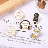 Cartoon Style Letter Alloy Stoving Varnish Brooches main image 2