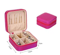 Korean Jewelry Storage Box Small Ring Earrings Jewelry Box Travel Portable Jewelry Box Factory In Stock Wholesale sku image 2