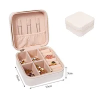 Korean Jewelry Storage Box Small Ring Earrings Jewelry Box Travel Portable Jewelry Box Factory In Stock Wholesale sku image 1