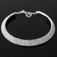 Fashion Solid Color Alloy Rhinestone Inlay Rhinestone Necklace 1 Piece sku image 1
