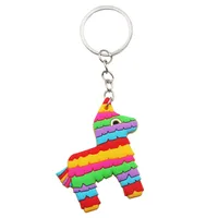 Cute Cactus Animal Metal Keychain main image 4