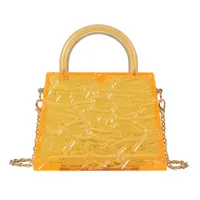 Women's Small PVC Solid Color Vintage Style Square Lock Clasp Crossbody Bag sku image 3