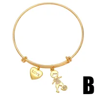 Fashion Cartoon Character Copper Bracelets Plating Zircon Copper Bracelets main image 3