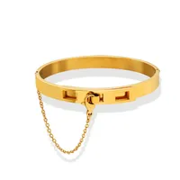 Simple Style Geometric Tassel Titanium Steel Plating Bangle main image 4