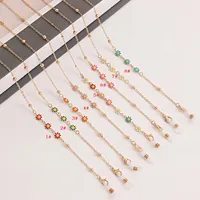 Fashion Flower Colorful Oil Female Mask Eyeglasses Chain main image 1