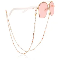 Fashion Flower Colorful Oil Female Mask Eyeglasses Chain sku image 1