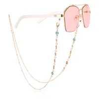 Fashion Flower Colorful Oil Female Mask Eyeglasses Chain sku image 8