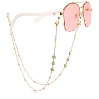 Fashion Flower Colorful Oil Female Mask Eyeglasses Chain sku image 2
