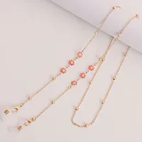 Fashion Flower Colorful Oil Female Mask Eyeglasses Chain main image 3