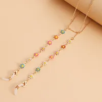 Fashion Flower Colorful Oil Female Mask Eyeglasses Chain main image 4