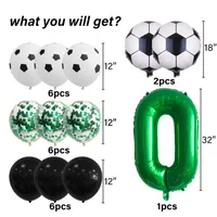 Birthday Number Football Aluminum Film Party Balloon main image 4