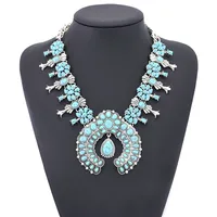 Fashion Flower Artificial Crystal Alloy Plating Artificial Crystal Necklace main image 1