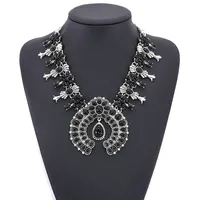 Fashion Flower Artificial Crystal Alloy Plating Artificial Crystal Necklace main image 3