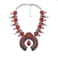 Fashion Flower Artificial Crystal Alloy Plating Artificial Crystal Necklace main image 4