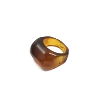Casual Solid Color Plastic Resin Rings main image 4